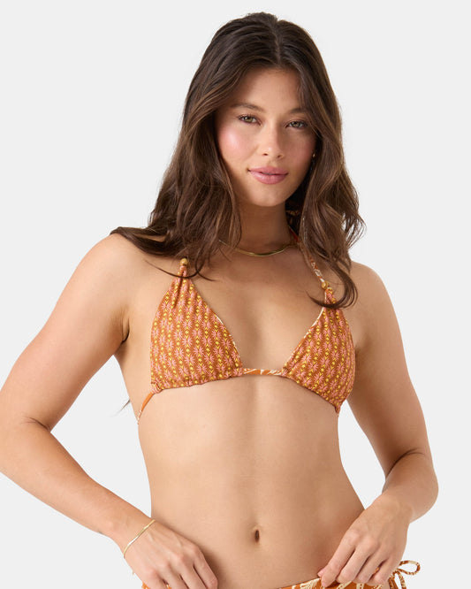 Ray Of Sunshine Reversible Tiki Triangle Bikini Top