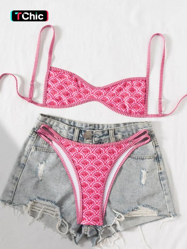 Underwire Print Bikini Set